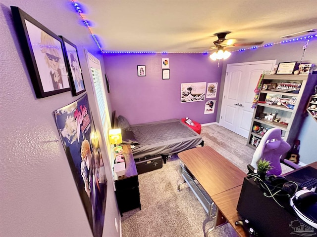 2924 Sundance Ln, Cantonment, FL 32533 - bedroom with carpet flooring and ceiling fan