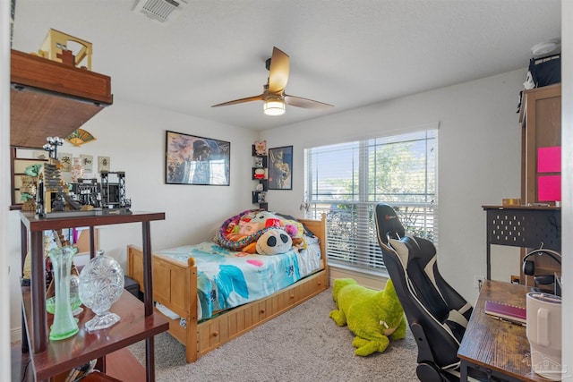 6135 Redberry Dr, Gulf Breeze, FL 32563 - carpeted bedroom featuring ceiling fan