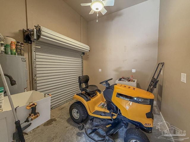 9873 Chumuckla Springs Rd, Jay, FL 32565 - garage with ceiling fan