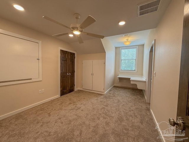 9873 Chumuckla Springs Rd, Jay, FL 32565 - additional living space featuring visible vents, a ceiling fan, carpet, and baseboards