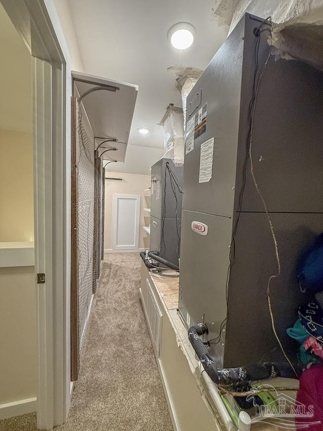 9873 Chumuckla Springs Rd, Jay, FL 32565 - interior space featuring light colored carpet and heating unit