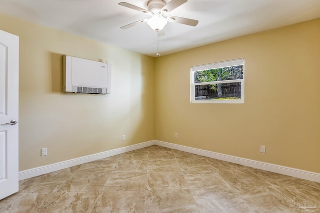 empty room with ceiling fan