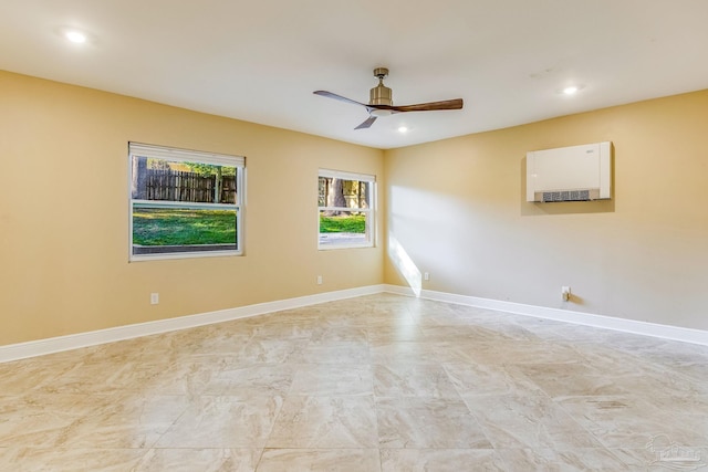 empty room with ceiling fan