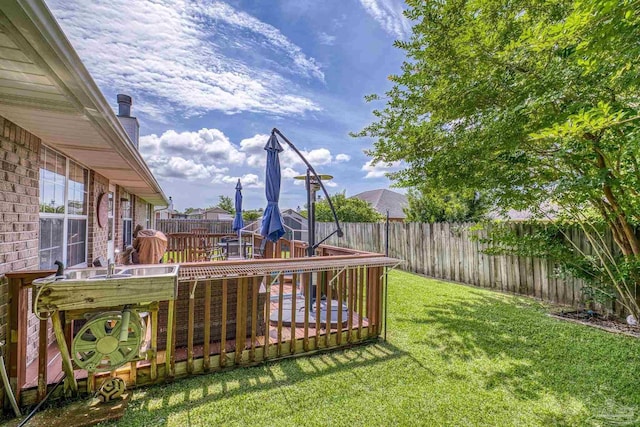 1307 Mazurek Blvd, Pensacola, FL 32514 - view of yard featuring a deck