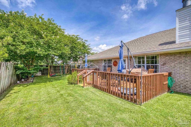 1307 Mazurek Blvd, Pensacola, FL 32514 - view of yard featuring a deck