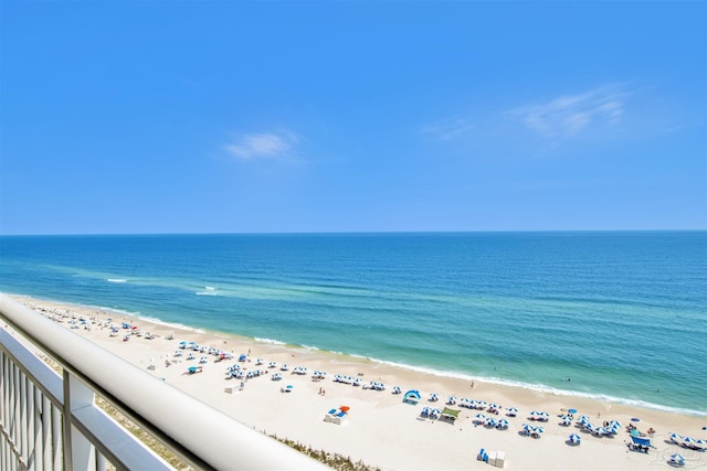 water view with a view of the beach