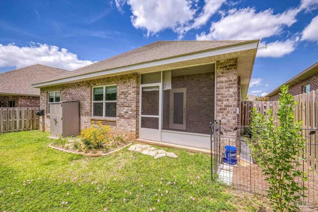 3526 Whitetail Ln, Pensacola, FL 32526 - rear view of house with brick siding
