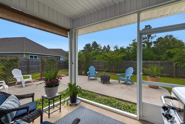 view of patio / terrace featuring a fenced backyard