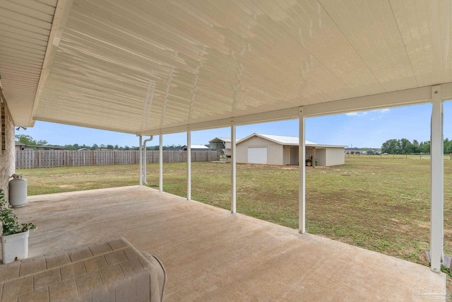 view of patio with fence