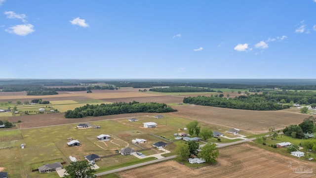 bird's eye view featuring a rural view