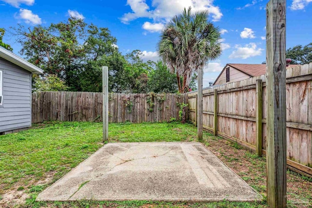 view of yard featuring a patio