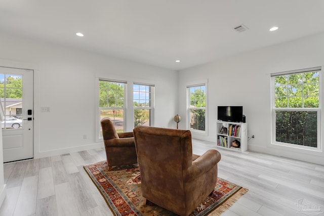 1132 N I St, Pensacola, FL 32501 - living room featuring recessed lighting and light wood-style flooring