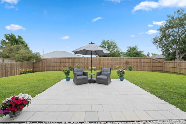 view of patio / terrace with a fenced backyard