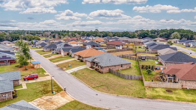 birds eye view of property featuring a residential view