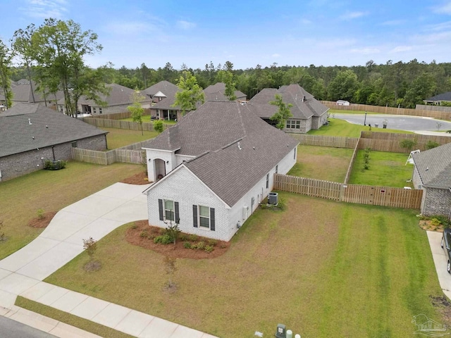 bird's eye view featuring a residential view