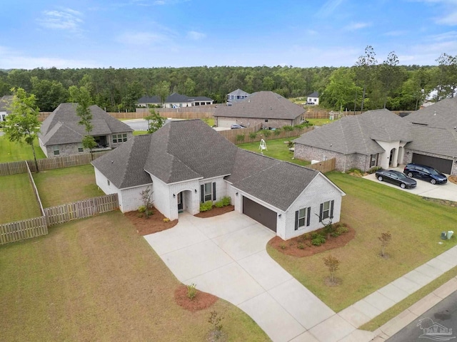 bird's eye view featuring a residential view