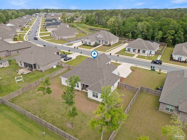 bird's eye view featuring a residential view