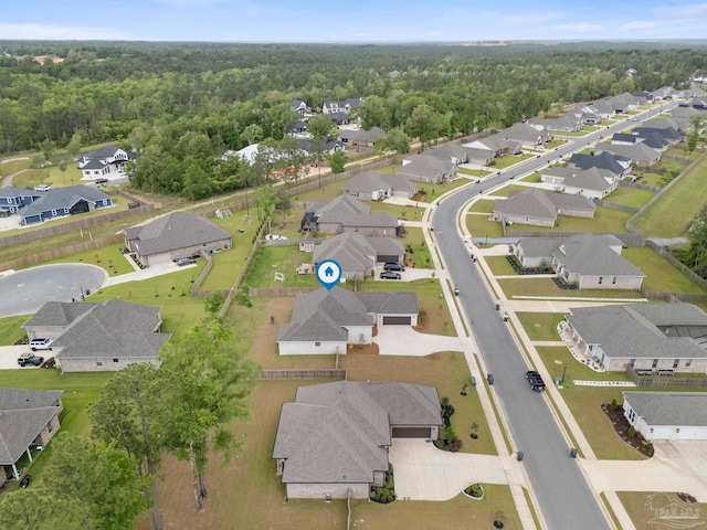 bird's eye view featuring a residential view