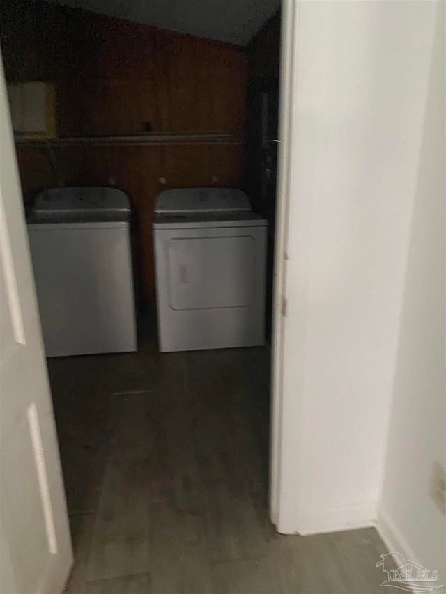 laundry room featuring separate washer and dryer