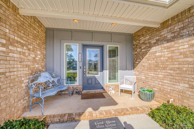 view of doorway to property