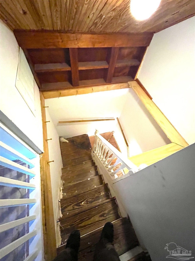 1011 N Reus St, Pensacola, FL 32501 - stairs with wood ceiling