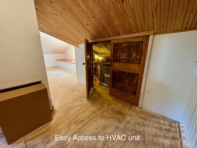 1011 N Reus St, Pensacola, FL 32501 - corridor with wood ceiling and lofted ceiling