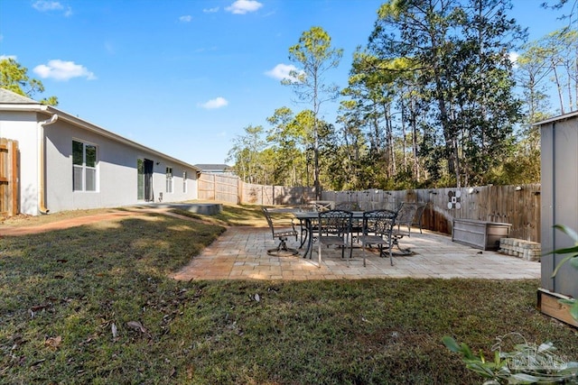 view of yard featuring a patio