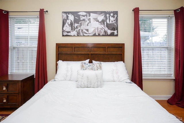 bedroom featuring hardwood / wood-style flooring