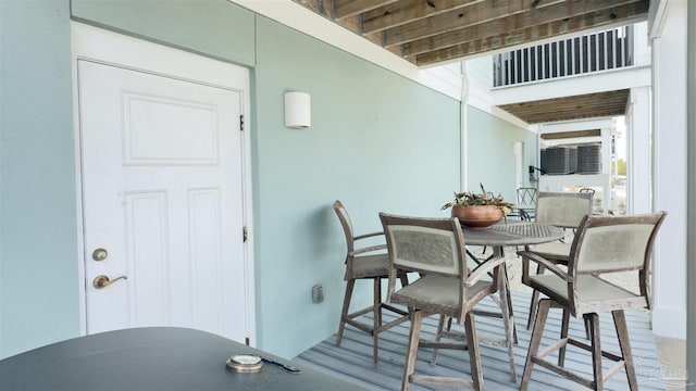 view of dining area