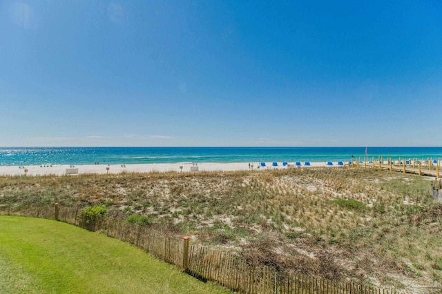 water view featuring a view of the beach