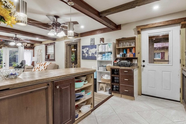 pantry featuring french doors