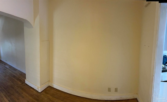 interior space featuring dark hardwood / wood-style flooring