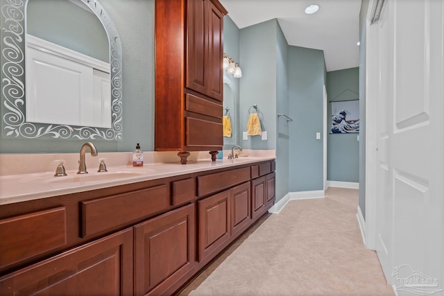 bathroom with vanity