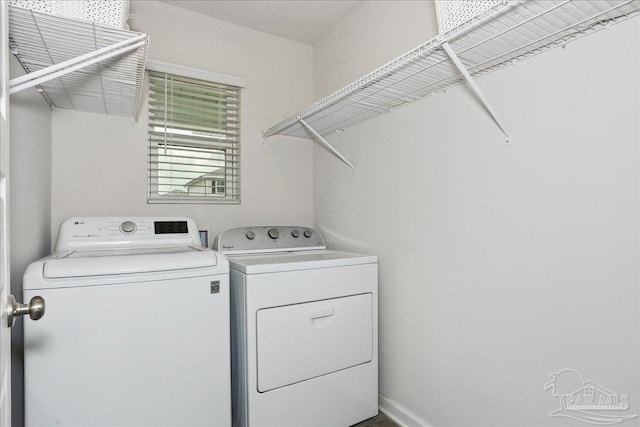5451 Peach Dr, Pace, FL 32571 - washroom with independent washer and dryer