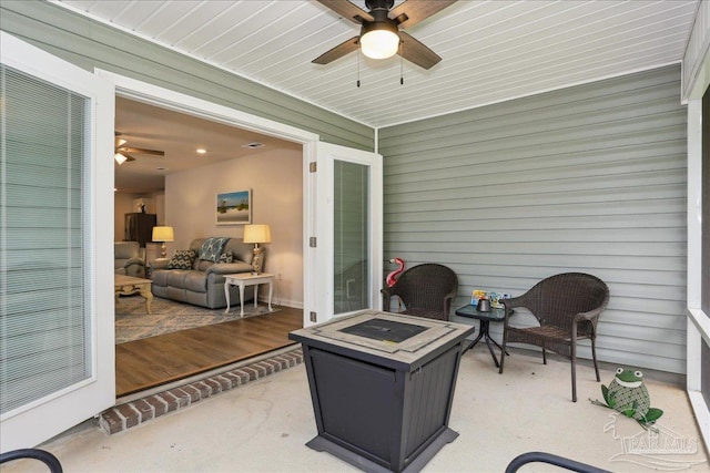 5451 Peach Dr, Pace, FL 32571 - view of patio / terrace featuring ceiling fan
