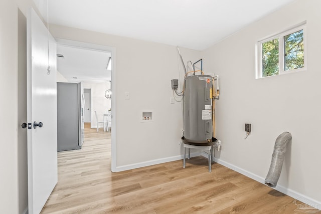 utility room featuring electric water heater