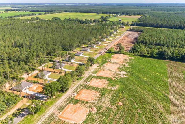 aerial view featuring a rural view