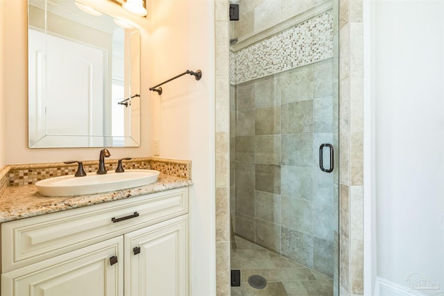 3995 W Madura Rd, Gulf Breeze, FL 32563 - bathroom with vanity and a shower stall