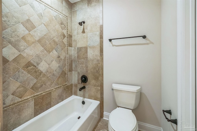 3995 W Madura Rd, Gulf Breeze, FL 32563 - bathroom with shower / bath combination, baseboards, and toilet