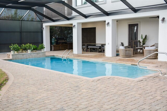 3995 W Madura Rd, Gulf Breeze, FL 32563 - pool featuring a lanai and a patio area
