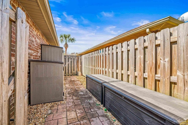 view of patio with fence