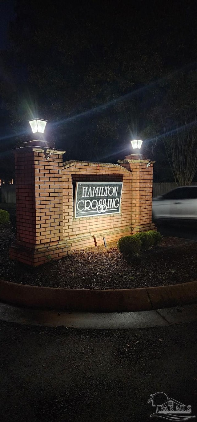 view of community sign