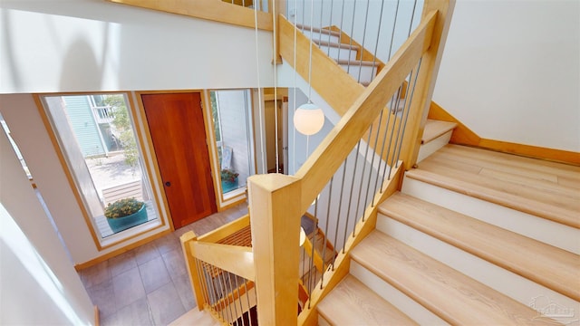 view of tiled foyer entrance