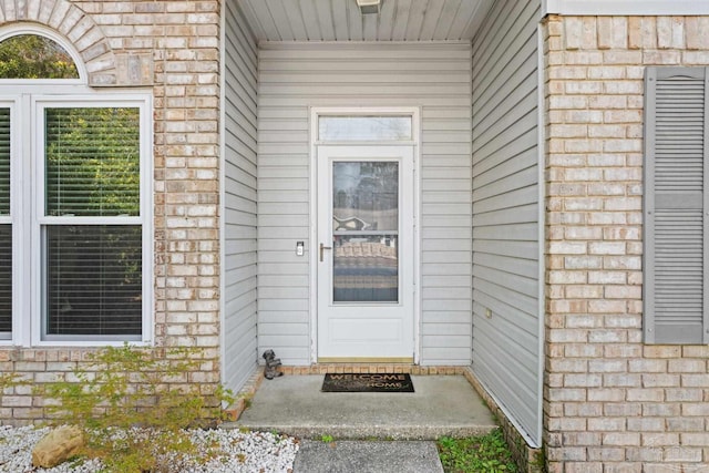 view of doorway to property