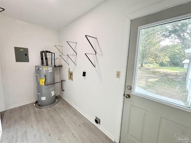5737 Chumuckla Hwy, Pace, FL 32571 - utility room featuring electric water heater and electric panel
