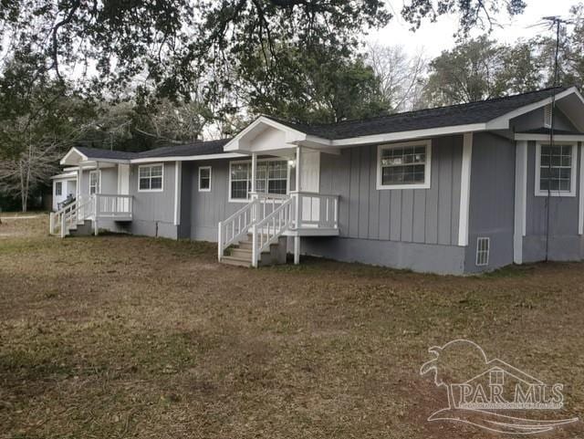 view of front of home featuring board and batten siding