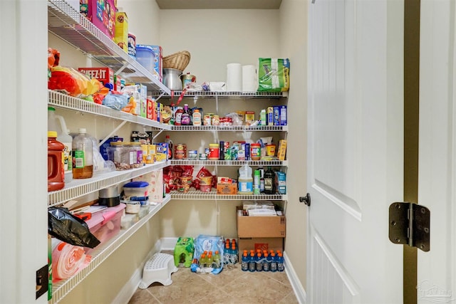 view of pantry