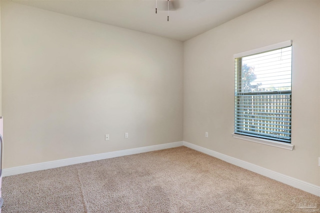 view of carpeted spare room