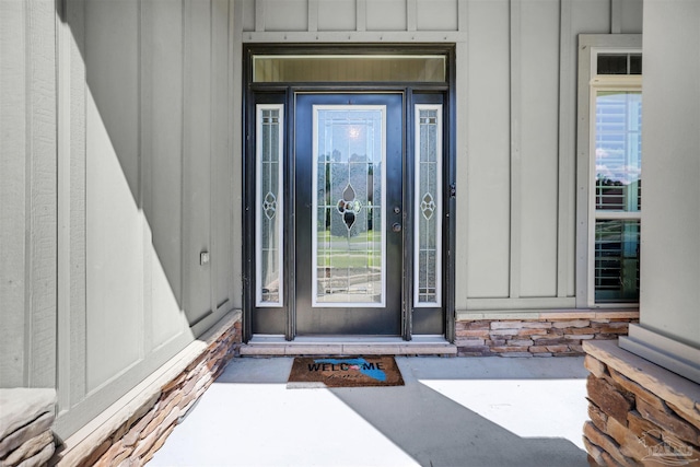 view of doorway to property