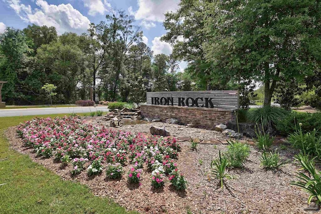 view of community sign